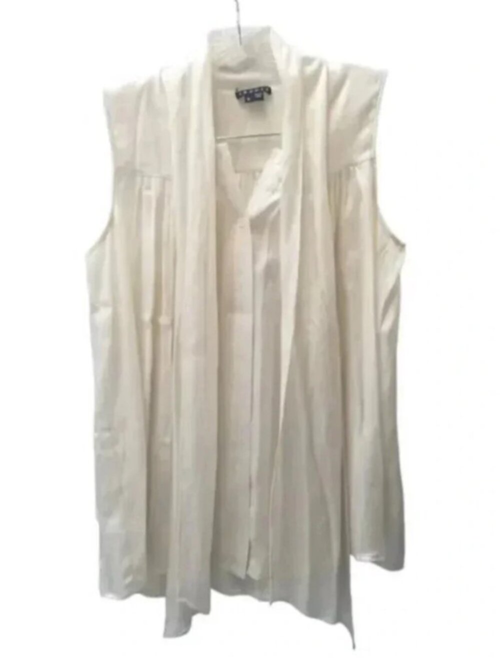 Theory Silk Tie Front Sleeveless Blouse S
